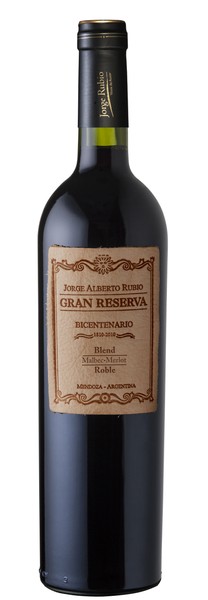 Botella de JORGE RUBIO GRAN RESERVA Malbec/Merlot 2020